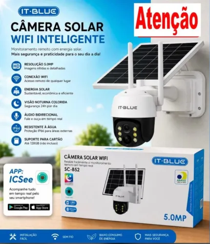Câmera de segurança solar inteligente IT-BLUE 5 MP SC-B52