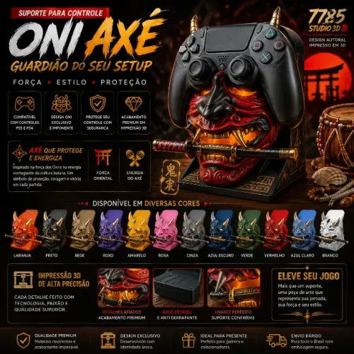 Máscara Oni Suporte para Controle de PS4/5