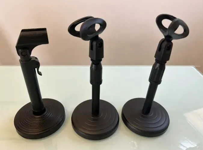 Pedestais de mesa para microfone