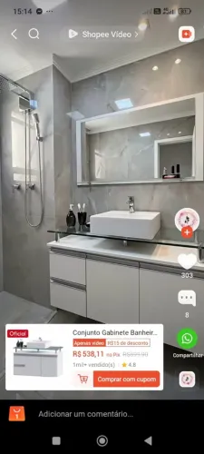 Balcão para banheiro com Cuba