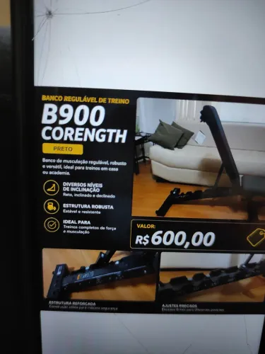 Banco de Treino Regulável Corength Preto