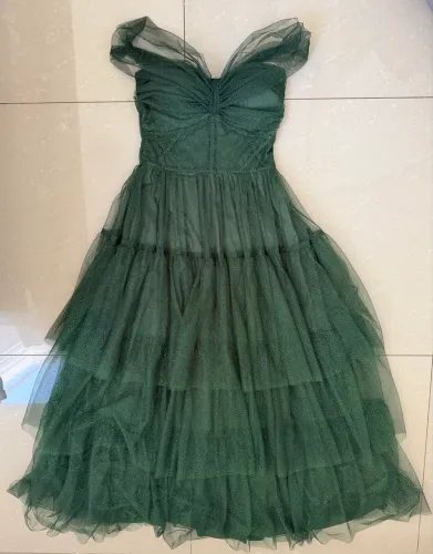 Vestido madrinha verde oliva