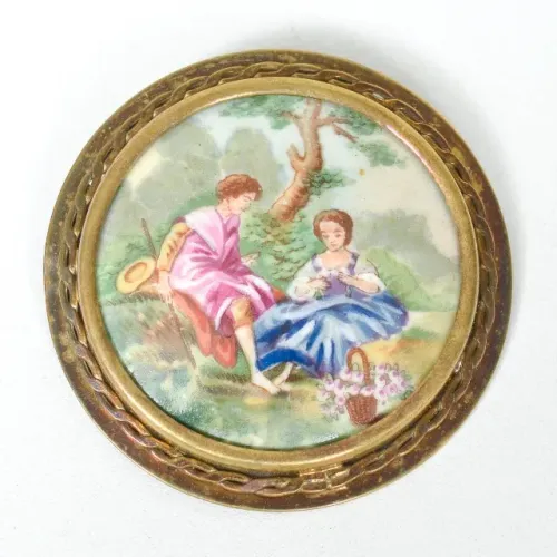 Broche de Porcelana Limoges