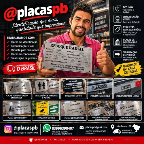 Etiqueta carrocinha / trailer ou reboque