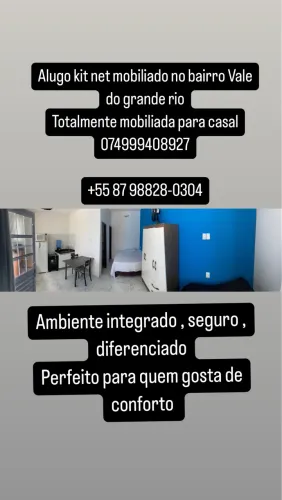 Apartamento kit net mobiliado 