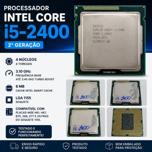 Processador Intel Core i5-2400 segunda geração soquete 1155