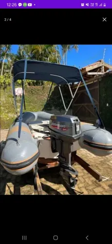 Bote inflável com motor 30 hp