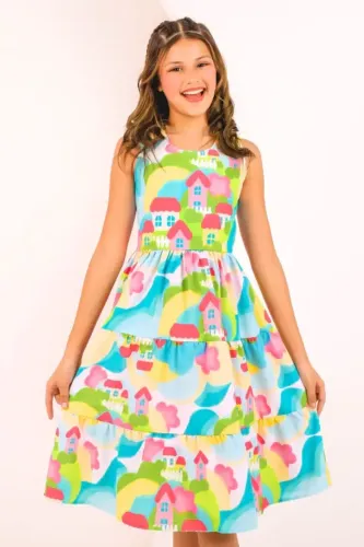 Vestido Infantil Estampado