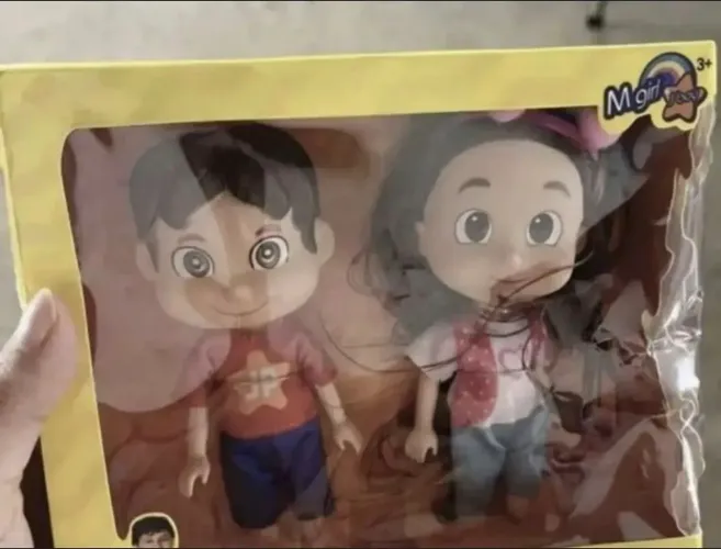 Kit com 2 bonecos Maria clara e jp articulados com 15 cm cada um