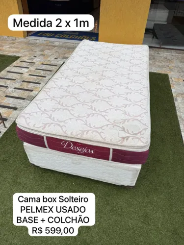 Cama Box Solteiro PELMEX USADO - ENTREGO