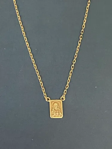Escapulário de ouro 18k maciço 60cm 5,1g