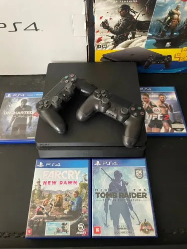 Ps4 slim 1tb + jogos