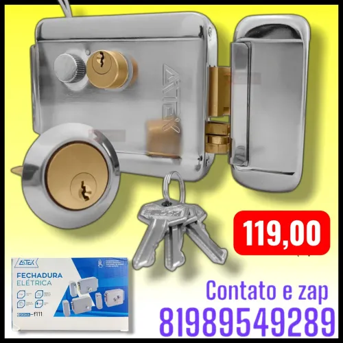 Fechavel elétrica sobre por  Abre Pra Fora e Dentro Direita E Esquerda Aço Inox Cromado