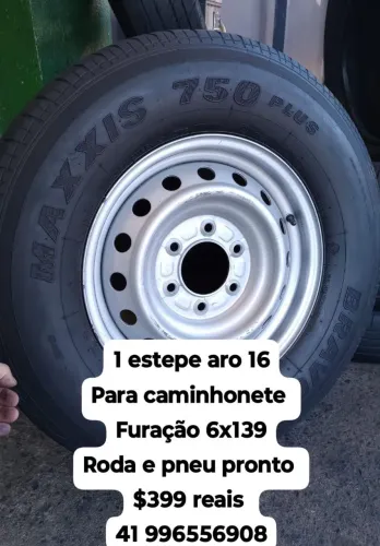 Estepe aro 16 para caminhonetes furação 6x139  ranger S10 blazer frontier Hilux l200