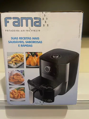Fritadeira Air Fryer Fama 3L 1300W Preta Com Timer e Controle Temperatura 127v.