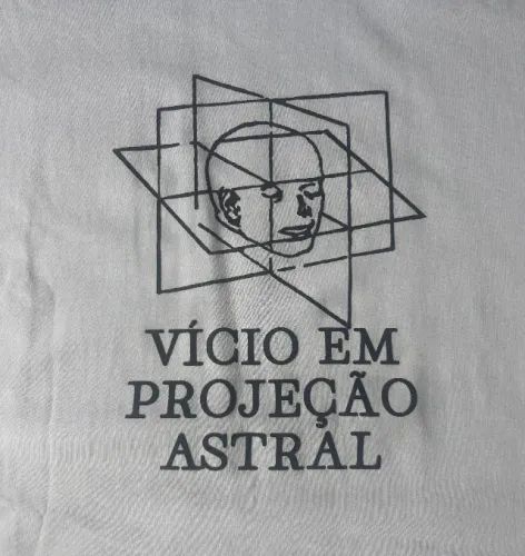camiseta "vício em projeção astral" Retrô Y2K Minimalista Streetwear Alt Underground