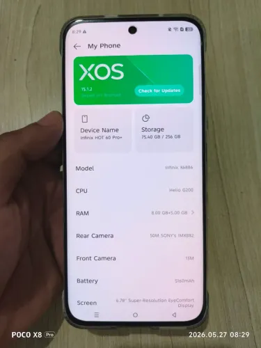 Infinix hot 60 pro plus 256GB 8RAM