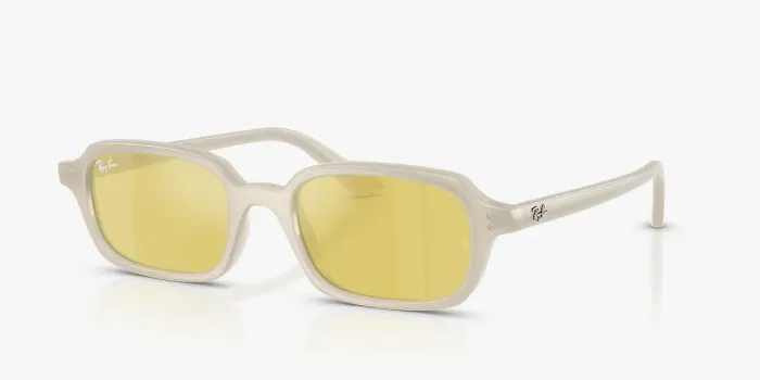 Ray-Ban RB4455 Original Branco Off White | Lente Amarela | 2 Anos Garantia