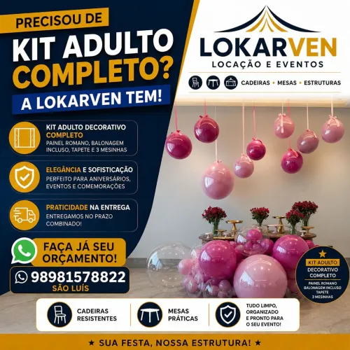ALUGUEL DE KIT DE DECORAÇÃO ADULTO