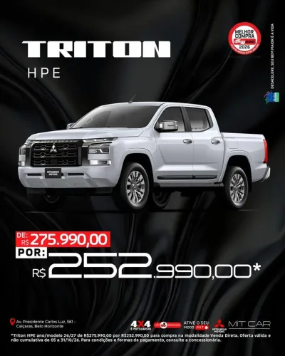 Mitsubishi TRITON HPE 2.4 CD 4X4 TB Diesel Aut. 2027