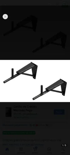 Paralelas/abdominal de fixar na parede 