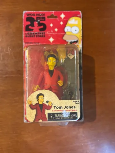 Action Boneco NECA Simpsons 25º Aniversário Tom Jones Série 4 Melhor Convidado