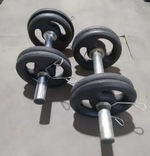 Barra de Halteres + 16kg Anilhas Ferro Academia