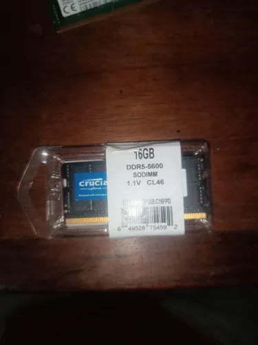 Memória RAM notebook ddr5 16gb - 5600 crucial