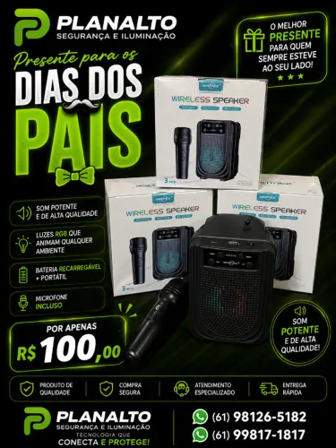 CAIXA DE SOM COM MICROFONE