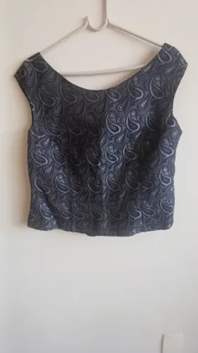 Blusa sem mangas com estampa de estampa de caxemira G