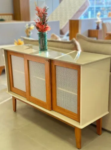 COMBO APARADOR BUFFET + MESA 4 CADEIRAS 90X90CM