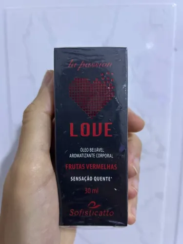 Óleo beijável sensação quente frutas vermelhas