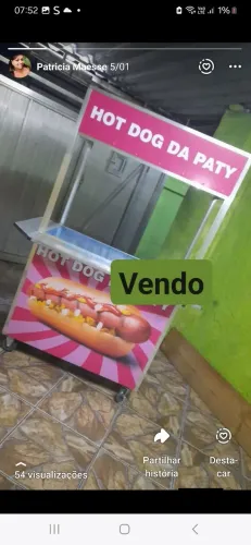 Vendo barraca de cachorro quente novíssima!