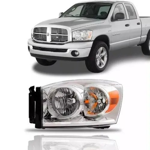 Farol Cromado Pisca Seta Ambar Dodge Ram 2007 a2010 Esquerdo