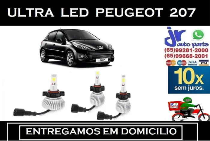 Lampada Ultra LED (Milha) Peugeot 207 6000K 12V 24V