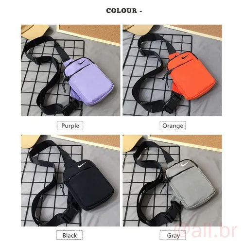 Crossbody bag - Cinza e Lilás