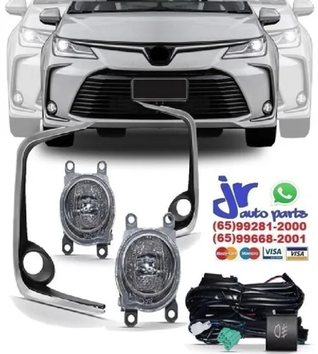 Kit Farol de Milha LED Corolla 2020 2021 Auxiliar Neblina 