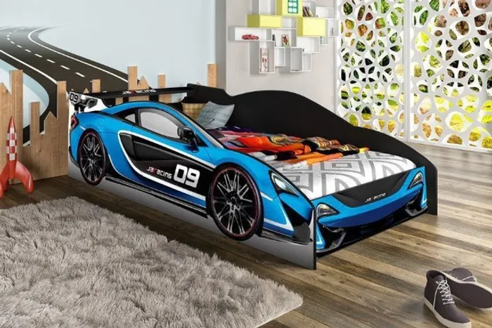 Cama Infantil Carro Force Azul Até 12x