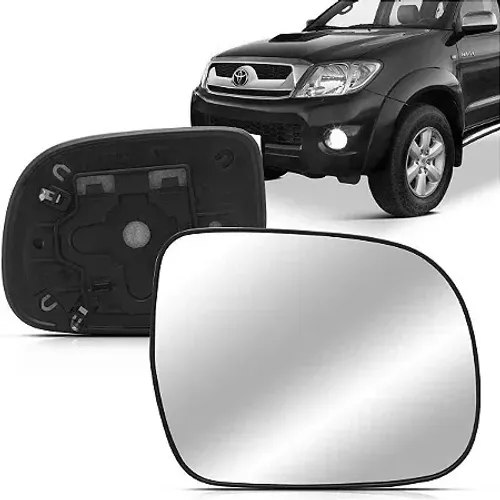Lente Retrovisor Toyota Hilux 2006 à 2011 - CD / CS - L Esquerdo - Lente C/ Placa- Ficosa