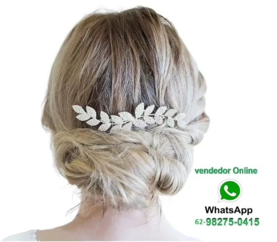 Grampo Arranjo de Cabelo para Noiva Daminha - Modelo Folhas