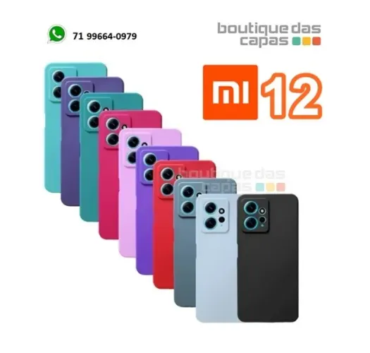capa tpu com protetor de camera xiaomi redmi 12 mi 12 4g 13c