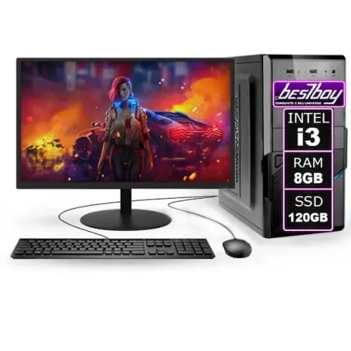Computador completo i3 8gb ssd 120gb