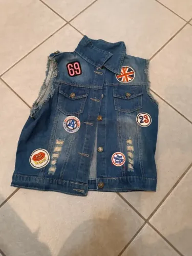Jaqueta jeans estampada 