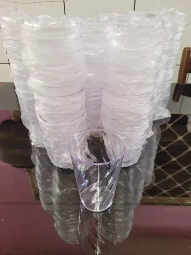 40 Copos Twister Acrílico 500ml Transparente em PS - Aceito troca por produtos