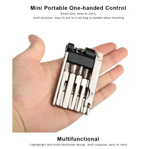 Kit Ferramenta Conjunto Canivete Bike Chave 12f C/ Extrator corrente