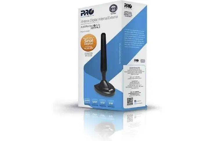 Antena Digital Interna E Externa Hdtv 4 Em 1 Prohd-2400