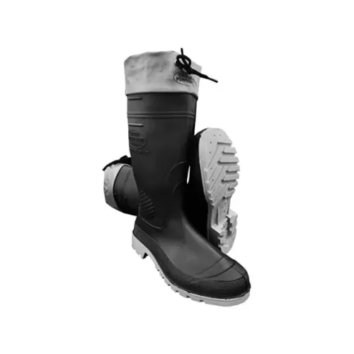 Bota de PVC Preta/Cinza, Polaina Calfor Pampeana 