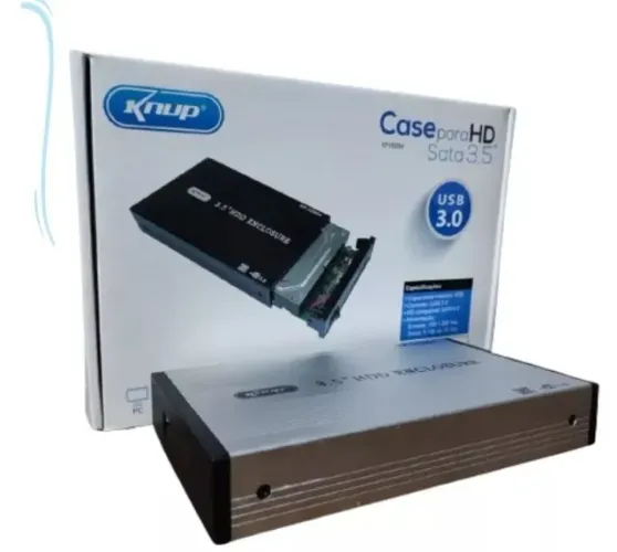 Case Externo P/ Hd 3.5 Sata Pc Computador Usb 3.0 Gaveta