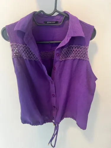 Blusa Cropped Roxa
