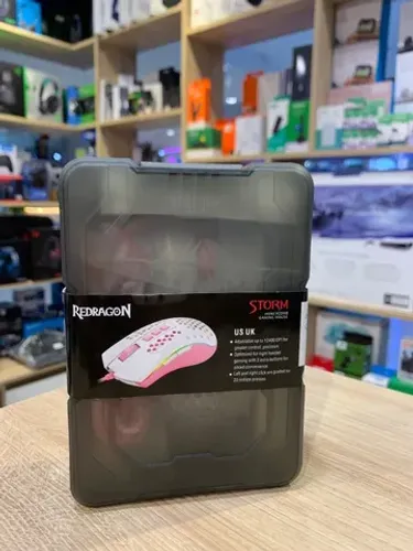Mouse Gamer Redragon Storm, RGB, Rosa Com Branco - M808pw - Loja Física 